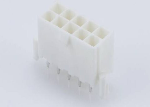 Molex Einbau-Stiftleiste Standard 39289108 in Weiß mit Goldkontakten - Bild 1