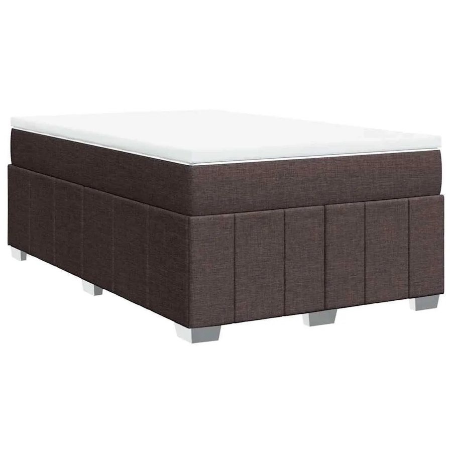 vidaXL Boxspringbett Hybrid mit Matratze Dunkelbraun B/T/H: 120 x 200 cm - Bild 2