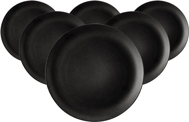 Seltmann Weiden Speiseteller Liberty Velvet Black aus Porzellan 6er Set Durchmesser: 27,9 cm - Bild 1