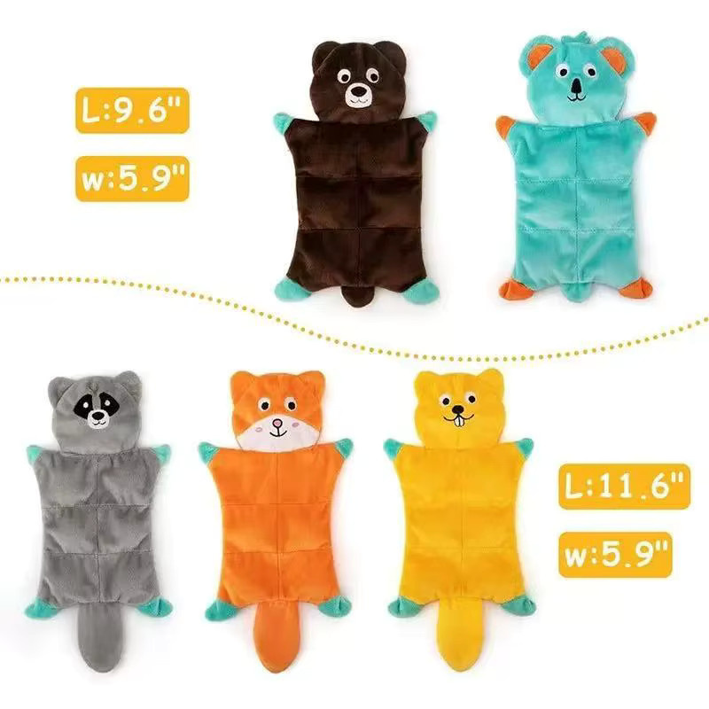 pawstrip Quietschendes Spielzeug in Tierform, Plüsch-Haustierspielzeug - Bild 4