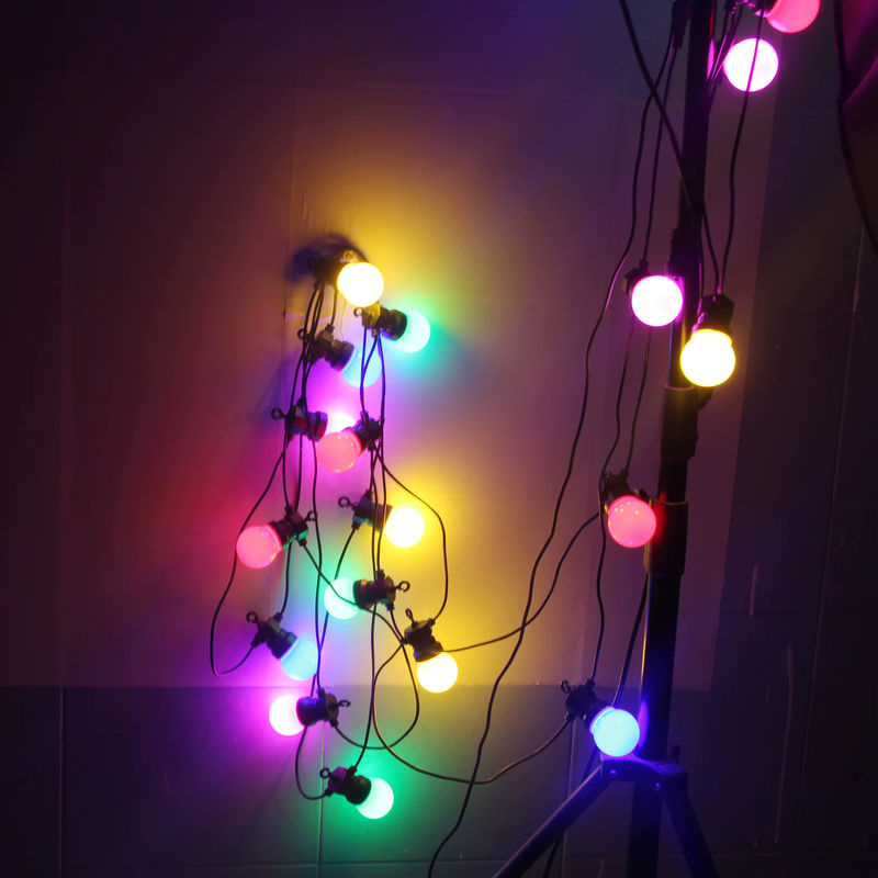 KIKIELF LED Lichterkette Globus mit bunten Glühbirnen für Weihnachten, Hochzeit, Party, Camping und Terrasse, Multicolor - Bild 5