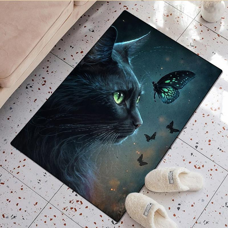 Dream Home Textiles Teppich mit Katzenmuster aus Polyester, rutschfest und waschbar, B/T: 60 x 40 cm - Bild 2