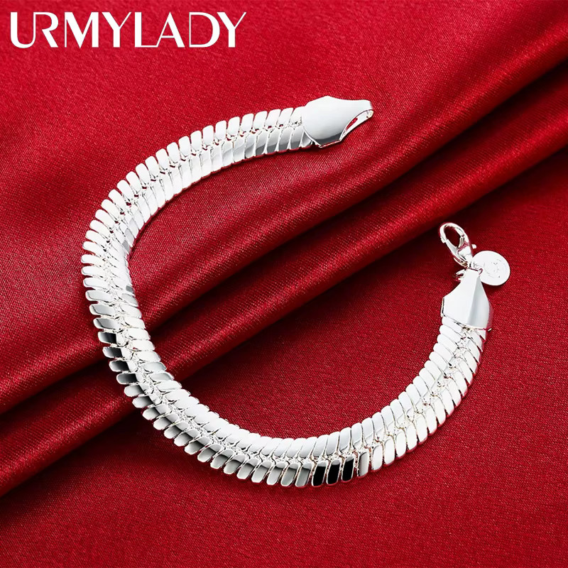 URMYLADY Kettenarmband 925 Sterling Silber, 21 cm, Unisex - Bild 2