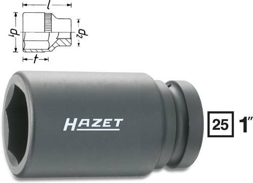 Hazet Kraft-Steckschlüsseleinsatz 6-Kant 1100SLG-33 mit 25 mm Vierkantaufnahme (1") - Bild 1