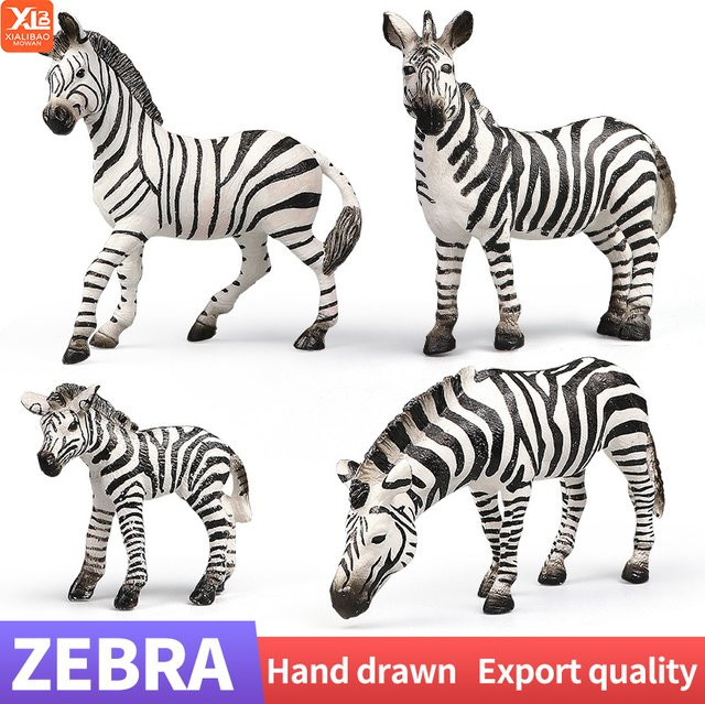 XIALIBAOMOWAN Zebra-Tier-Set-Modell, Actionfiguren-Spielzeug, Bunt / Mehrfarbig - Bild 1