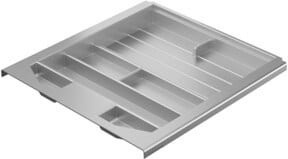 Hettich Schreibmaterialschale aus Kunststoff in Aluoptik Silber - Bild 1