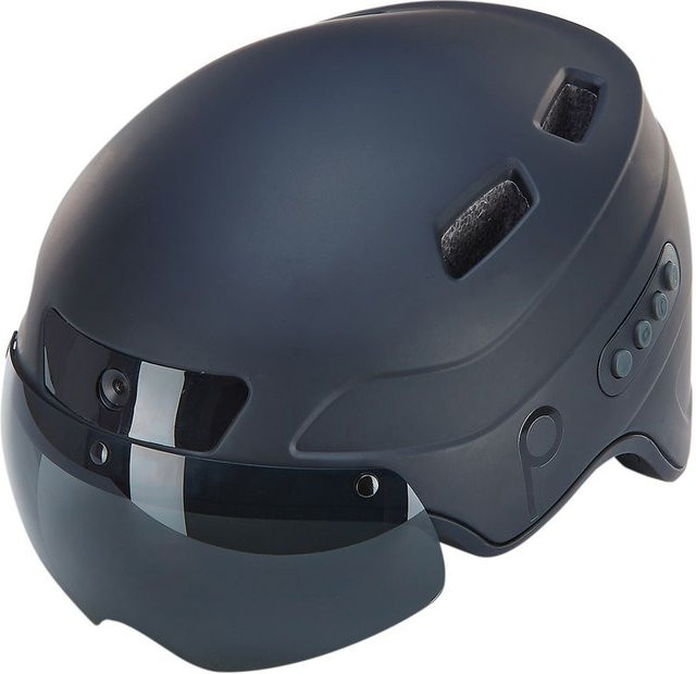 Prophete Smart Fahrradhelm INMOLD mit Full-HD Kamera, Bluetooth und LED-Blinkern, Schwarz, Größe: 58-61 cm - Bild 1