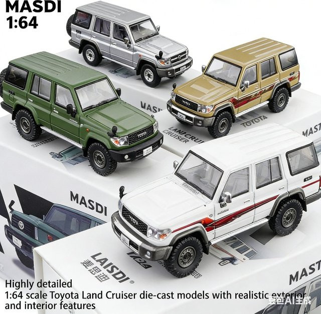 MASDI Toyota Land Cruiser LC76 Land Cruiser Pro, Replik-Automodell, 1:64, Metall - Bild 1
