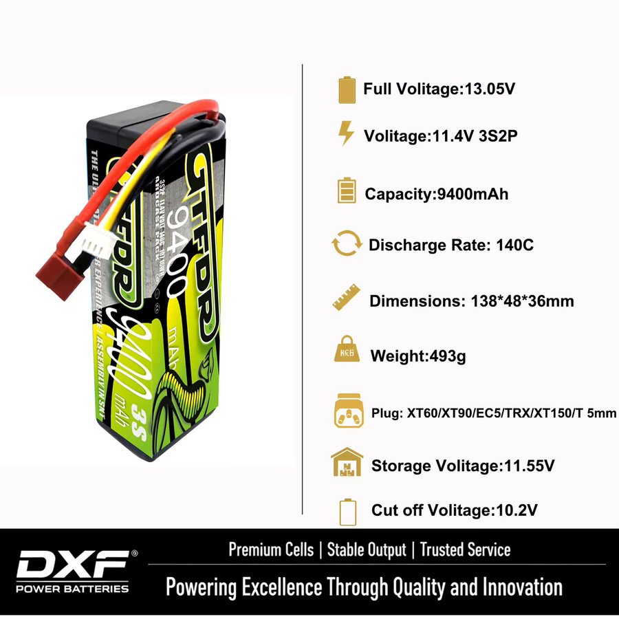 Gtfdr Lipo Batterie 11,1 V 11,4 V HV für Hubschrauber FPV RC Auto - Bild 2