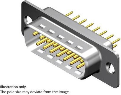 Molex D-SUB Steckverbinder 1731090123 mit 25 Polzahl und Lötpins in Weiss und Multicolour - Bild 1