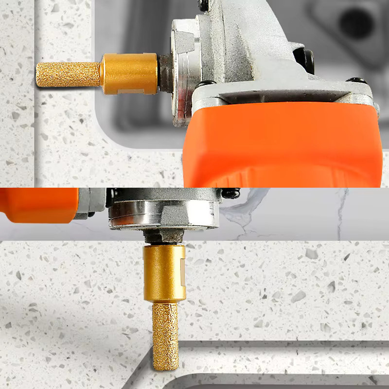 AXE SHAN Diamant-Fräser M10 vakuumgelötet für Keramikfliesen, Marmor und Stein, Gold, Durchmesser: 6 mm, 10 mm oder 15 mm - Bild 5