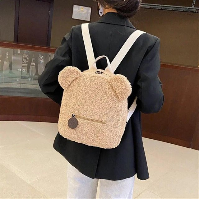 Ambiel Charm Teddy-Rucksack, Plüsch, beige - Bild 1