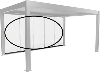 BIOHORT Pergola-Glasschiebetür Gr. 5 in Dunkelgrau-Metallic mit Teleskopfunktion, B/H/T: 475,5 x 234,9 x 6,9 cm - Bild 1