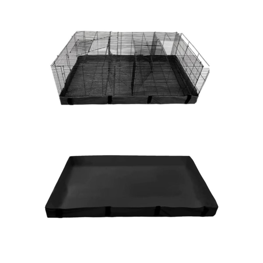 Homyl Käfigauskleidung in Schwarz als abnehmbare Bettwäsche und Bodenbasis für Meerschweinchen, Chinchillas und Hamster - Bild 4
