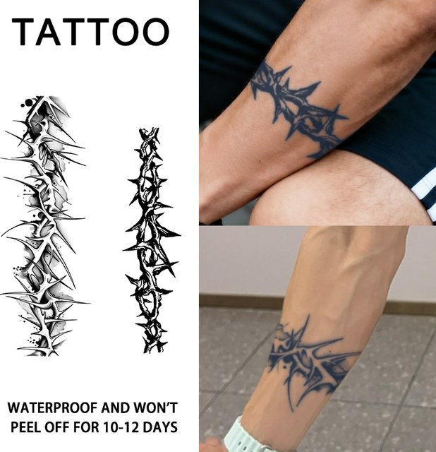 Thorn Tattoo-Aufkleber Thorn Armband, wasserfest, Unisex - Bild 1