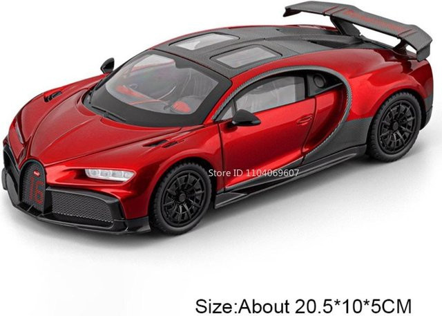 Linyi toy car Chiron Atlantic Modell Sportwagen, 1:24, mit Licht und Sound, ab 14 Jahren - Bild 1