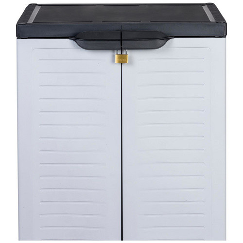 KREHER Universalschrank Elite 2 aus Kunststoff in Weiß-Schwarz, B/H/T: 65 x 97 x 45 cm - Bild 2