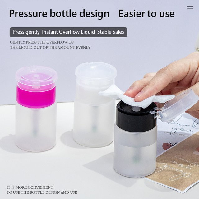 JEARLYU Nagelreinigungstücher und leere Pumpspenderflasche Set, Unisex - Bild 1