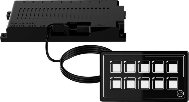 Auto Universal 10er Set Membran-Kontrollschalter-Panel mit LED-Touch-Elektronik, Hintergrundbeleuchtungsmodul und USB-C Anschluss, IP67 wasserdicht, Schwarz - Bild 1