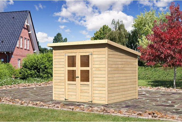 Karibu Holz-Gartenhaus Vellinge in Natur Unbehandelt mit modernem Design - Bild 1