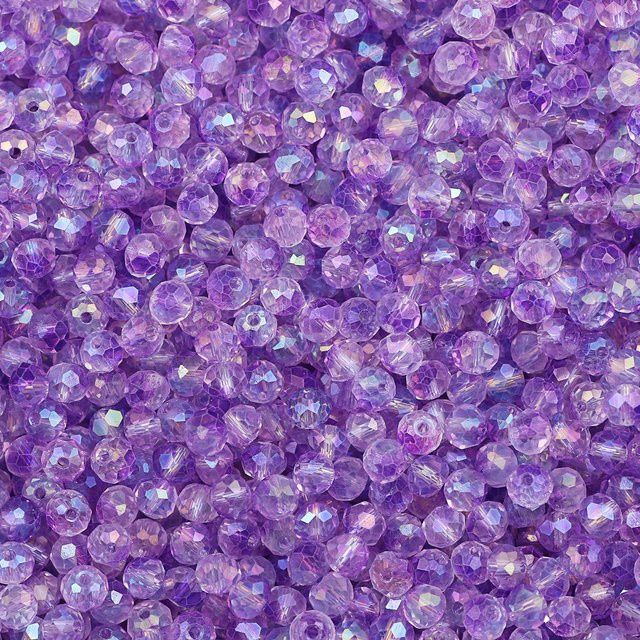 JHNBY Glasperlen, 6 mm, AB-Kristallglas, Lila, Unisex - Bild 1