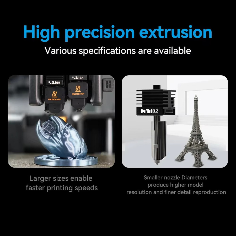 P2S Hotend Kit mit gehärteten Stahl-Düsen für Bambu A1 und A1mini, kompatibel mit H2D H2S H2C Modellen - Bild 4