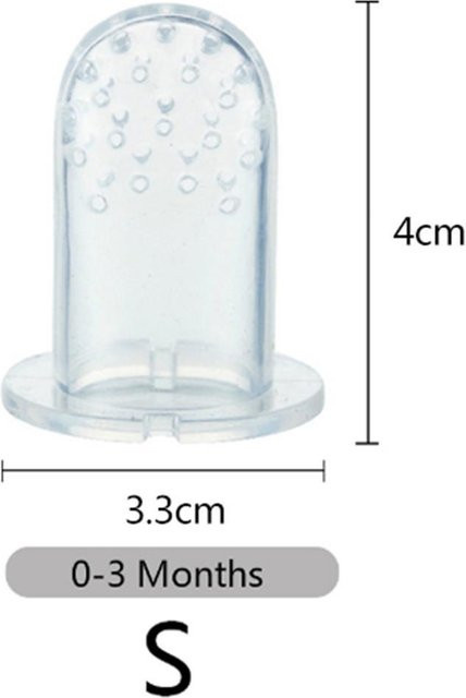 TouchCare Silikon Obst-Fütterer und Rassel für Babys in Weiß und Transparent - Bild 1