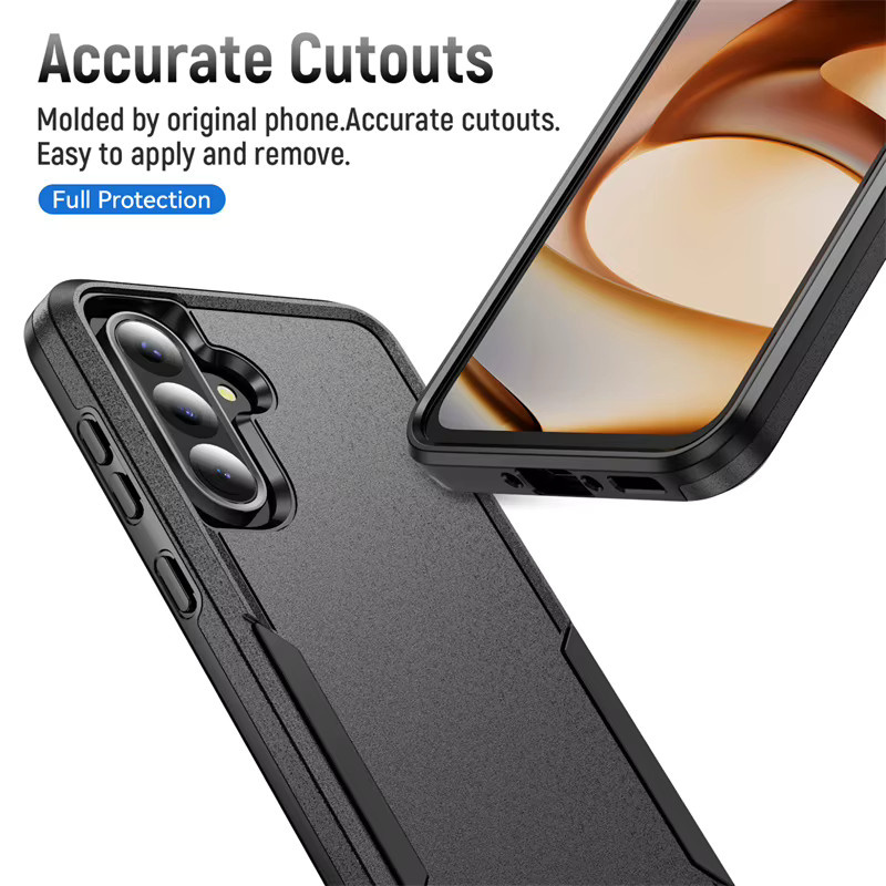 Robuste Rüstungshülle für Samsung Galaxy S25 Ultra S24 FE S23 S22 S21 Plus A56 A55 A54 A36 A26 A16 5G Schutzhülle aus hartem PC und TPU in Schwarz oder Lila - Bild 5