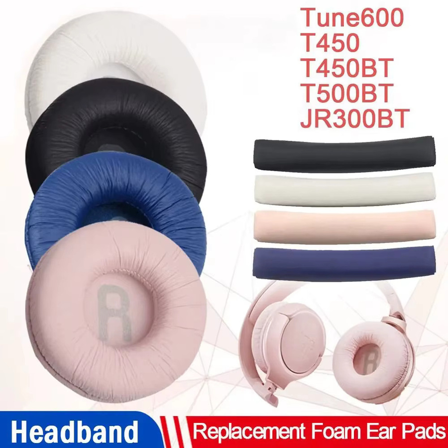 JBL Ersatz-Ohrpolster aus weichem Schaumstoff für Tune 600 T450 T450BT T500BT JR300BT, 1 Paar, Schwarz/Mehrfarbig, Durchmesser: 70 mm - Bild 2