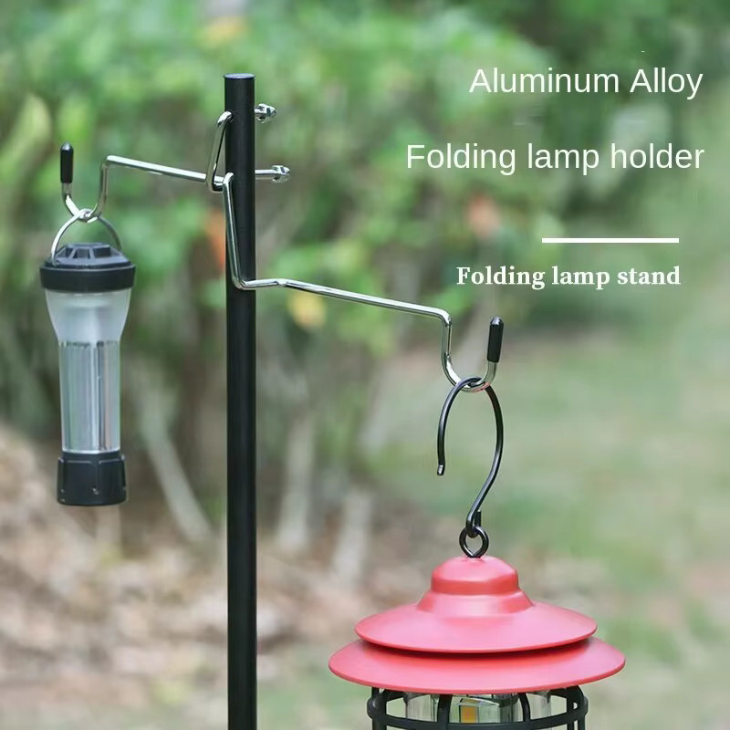 TARKA Camping Laternenständer aus Aluminium Legierung in Rot mit abnehmbarem Kleiderbügel für Outdoor, Wandern und Angeln - Bild 2