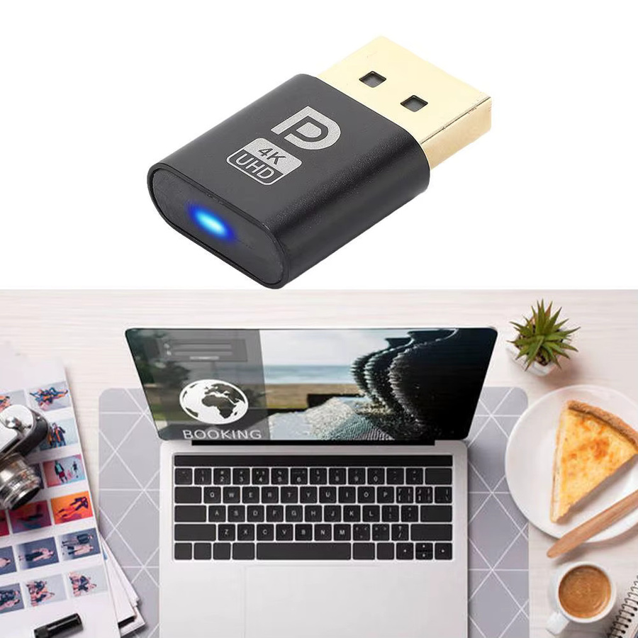 4K Dummy-Stecker DisplayPort Virtueller Display-Adapter EDID Headless-Emulator Ghost-Stecker für PC in Schwarz - Bild 6