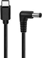 goobay USB-C auf DC-Kabel zur Stromversorgung, 5 V/3 A, Schwarz/Silber - Bild 1
