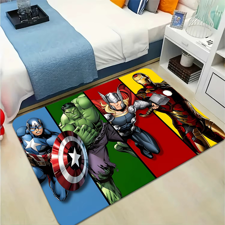 Beast Kingdom Marvel Teppich mit Hulk-Thor Cartoon-Print, Rechteckig, Multicolour, Breite: 80 cm, Tiefe: 50 cm, Höhe: 1 cm - Bild 5