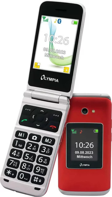 Olympia Vitus 4G Mobiltelefon in Rot mit Android, Bluetooth und USB-C - Bild 2
