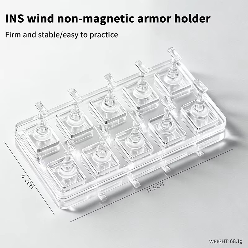 JCSYFAC Nagel Display Stand, 1/5/10 Grid, Nicht-Magnetisch, Unisex - Bild 3