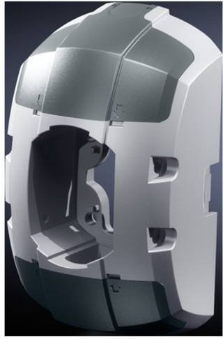 Rittal CP 6206.800 Befestigungselement starr aus Aluminium und Kunststoff in Lichtgrau (RAL 7035) - Bild 1