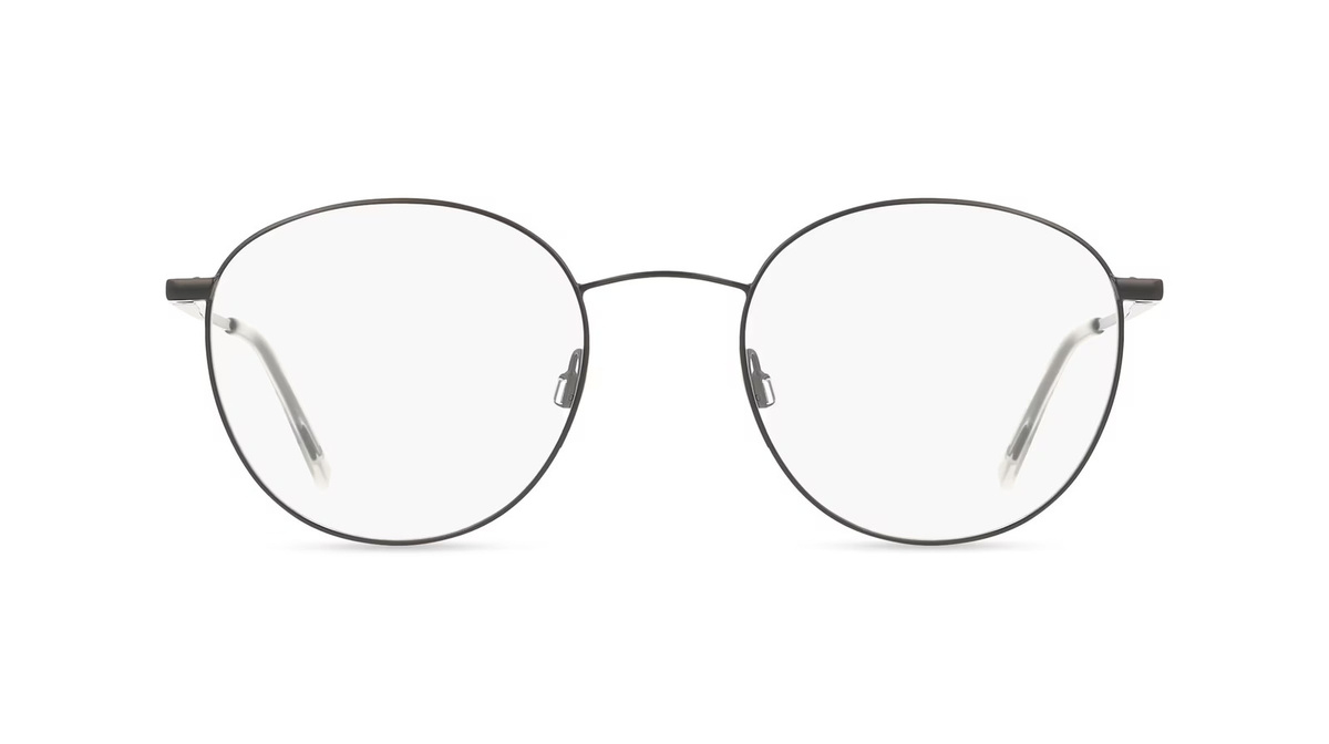 Fielmann BD 611 FLEX CL LEVI Korrektionsbrille, Vollrand, Panto, Edelstahl, Unisex, schwarz - Bild 1
