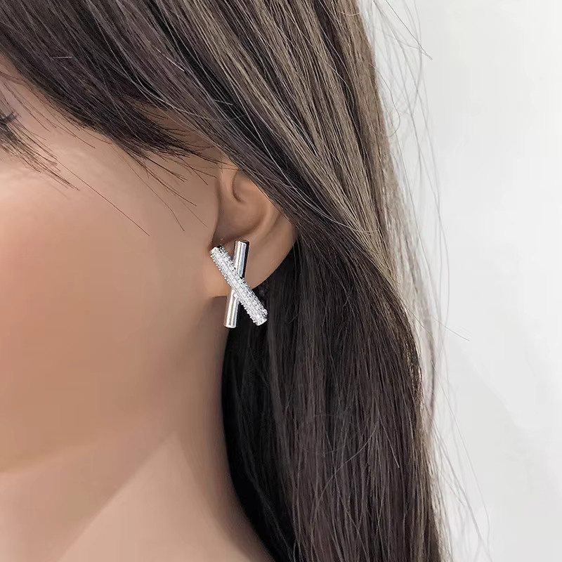 Huitan Ohrstecker, Silber, Zirkonia, Damen - Bild 4