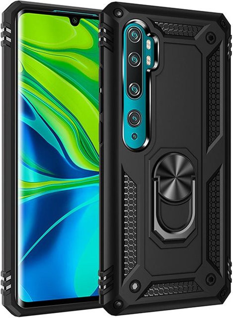 Stoßfeste Panzerhülle mit magnetischem Ring für Xiaomi Mi CC9 Pro, Mi 9 SE, Mi A3, 9 Lite und Mi CC9E in Schwarz - Bild 1