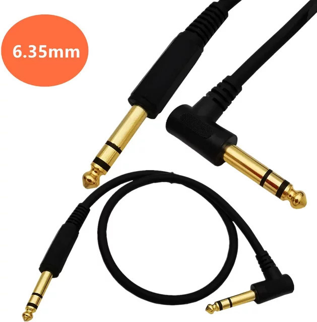 BSN Stereo-Audiokabel mit 3,5 mm Klinkenstecker und 6,35 mm TRS-Stecker, schwarz - Bild 1