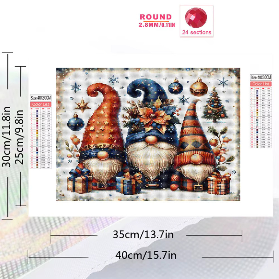 Evershine Zwerg-Diamant-Mosaik DIY Porträt als rundes Diamant-Gemälde in Multicolour mit Maßen B: 30,0 cm, H: 20,0 cm - Bild 2