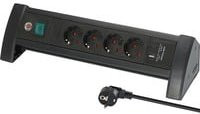 Brennenstuhl Premium Office-Line Steckdosenleiste 4-fach mit USB-C PD und USB-A in Schwarz - Bild 1