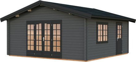 PALMAKO Gartenhaus Irene aus Fichtenholz mit Satteldach und Fußboden, grau, B/T/H: 622 x 598 x 312 cm - Bild 1