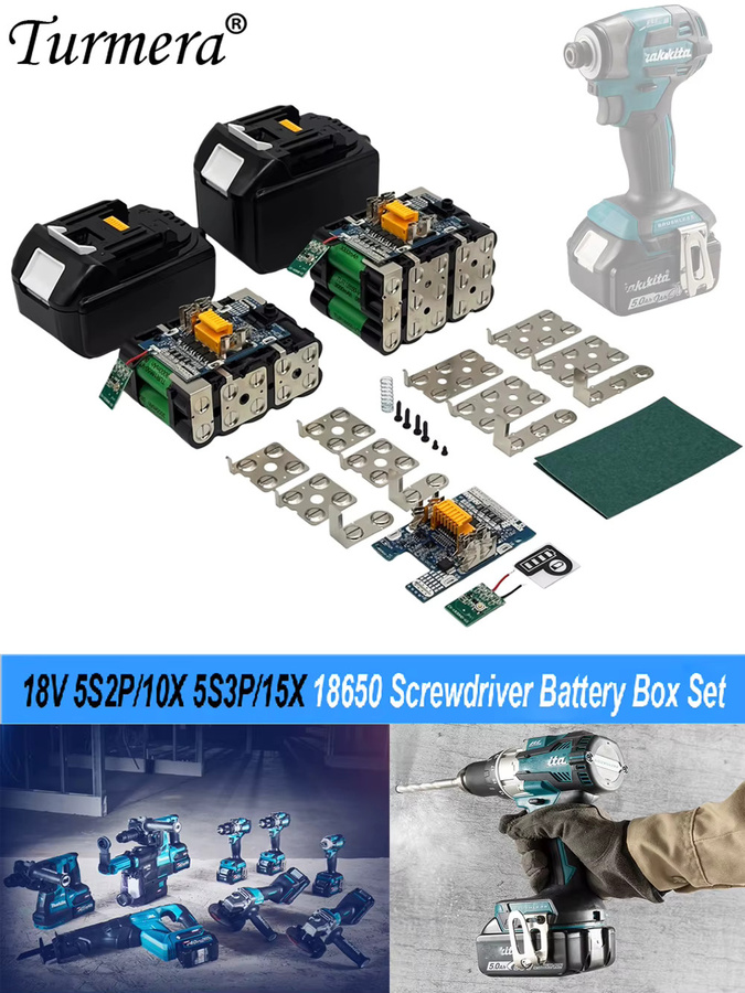 Turmera BL1830 Schraubendreher-Batteriegehäuse für 18 V 21 V Li-Ionen-Batterien mit 30 A BMS und Torx-Montage - Bild 3