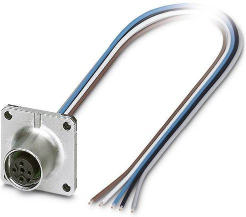 Phoenix Contact 1441655 Sensor-Aktor-Einbausteckverbinder M12 Buchse, 5-polig, Farbe: Silber, Kabellänge: 0,50 m - Bild 1
