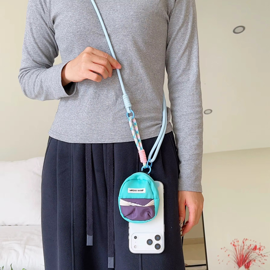 Verstellbares Handy-Umhängeband als Mehrzweck-Crossbody-Band mit Aufbewahrung für Schlüssel und Kopfhörer sowie Rucksackhalter - Bild 2