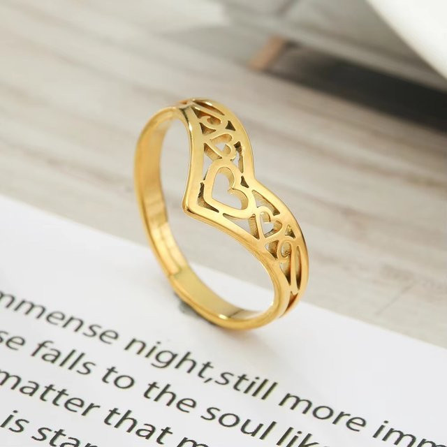 Cazador Ringe, Edelstahl, Gold, Damen - Bild 1