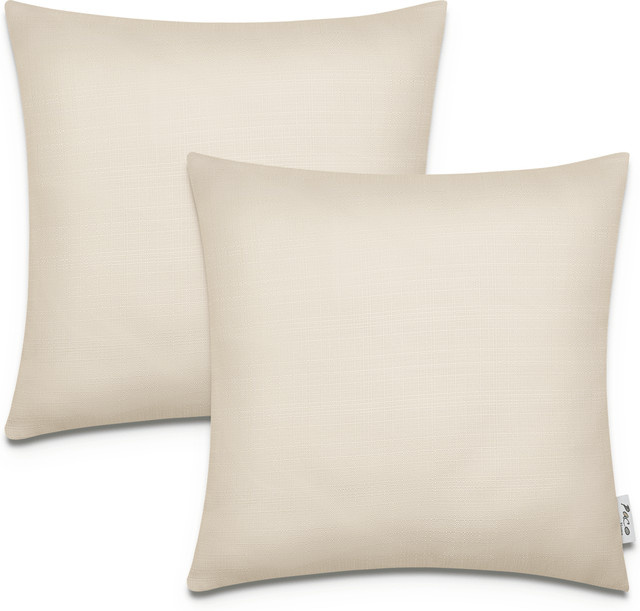 2er-Set Kissenbezüge Chino in Beige aus Polyester, Waschbar, B/H: 45 x 45 cm - Bild 1