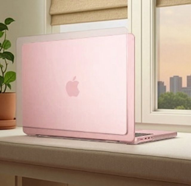 EGYAL Laptop-Hülle für MacBook Neo A18 A3404, 13 Zoll, ultradünn, transparent oder pink - Bild 1