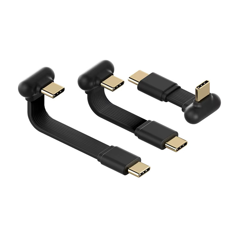 Hagibis USB4 Typ C Schnellladekabel in Schwarz mit 240W und 80Gbps für Thunderbolt 5/4 und iPhone 17 Pro Max 16, rechtwinkliges Mini-Datenkabel - Bild 5